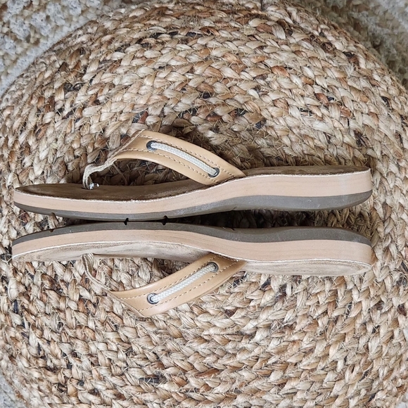 SPERRY Women's Top-Sider Riverside Thong Sandals in Linen - Picture 5 of 11